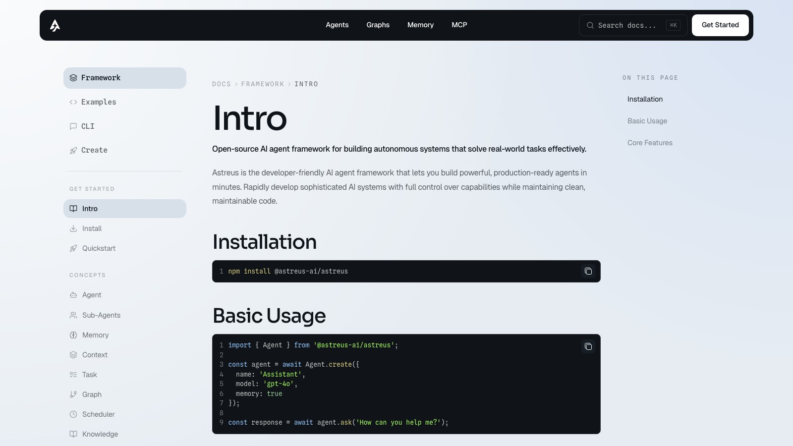 Astreus documentation